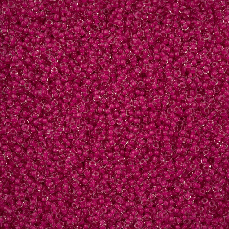 10-08A26, Czech 22g Color Lined Terra Intensive Pink