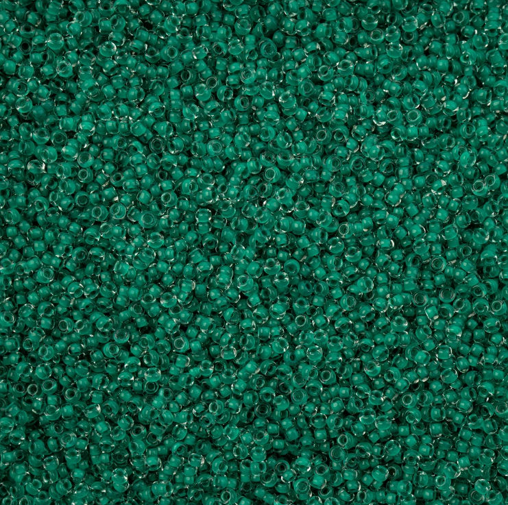 10-08A58, Czech 22g Color Lined Terra Intensive Dark Green