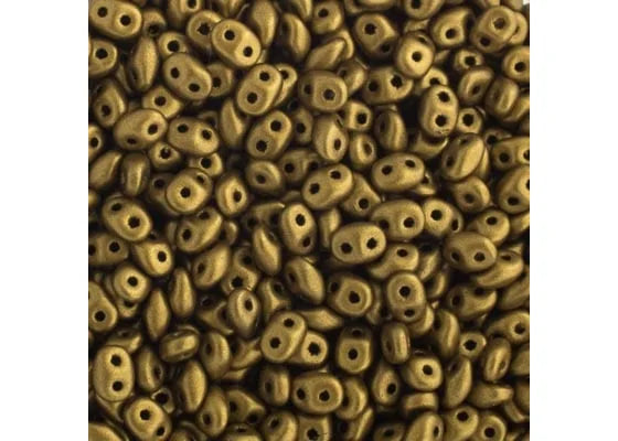 Matte Metallic Aztec Gold - SuperDuo, 2.5x5mm 11g