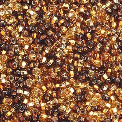 10-00007, Czech 22g Silver Lined Topaz Mix