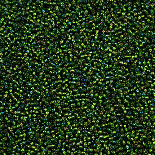 11-57129, Czech 22g Silver Lined Green Rainbow