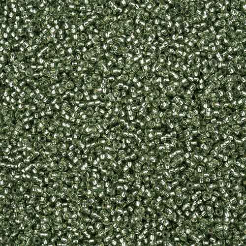 11-78663 Czech 22g Silver Lined Eucalyptus SOLGEL