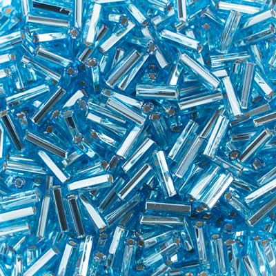 BU3-67000, #3 Bugle 22g Silver Lined Aqua