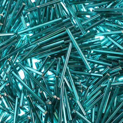 BU30-57710, 30mm Bugle 22g Silver Lined Teal