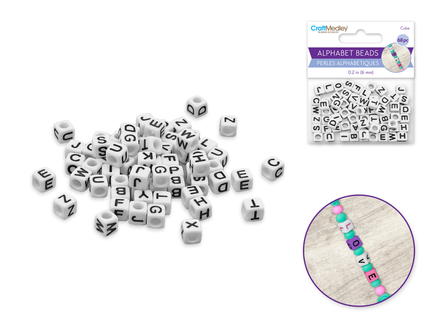 Acrylic Alphabet Beads