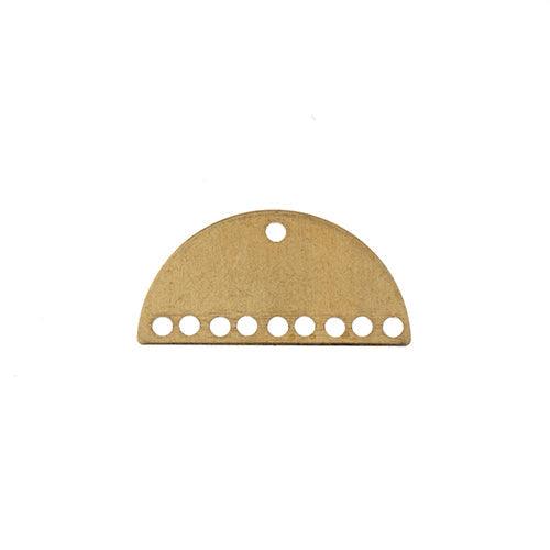 Beadwork Finding - Semicircle 9+1 Holes, 21x10.5mm per pair - PoCo Inspired