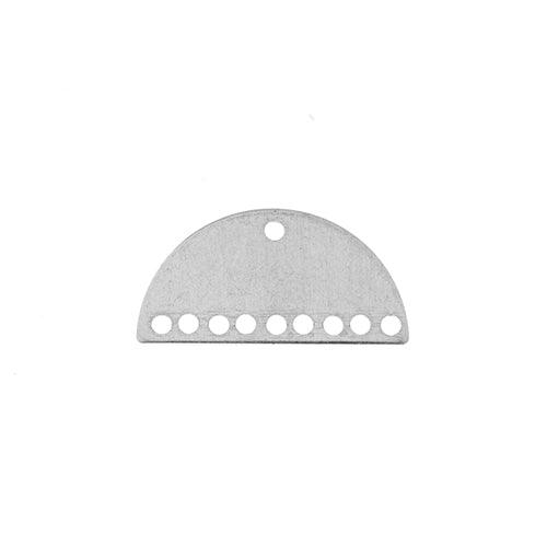 Beadwork Finding - Semicircle 9+1 Holes, 21x10.5mm per pair - PoCo Inspired