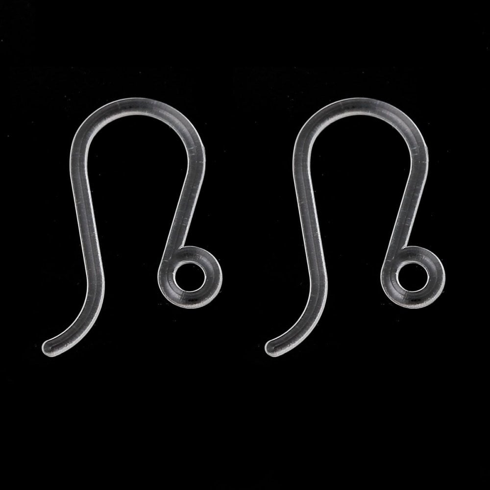 Plastic Earwire, 12mm - Aprx 5pr