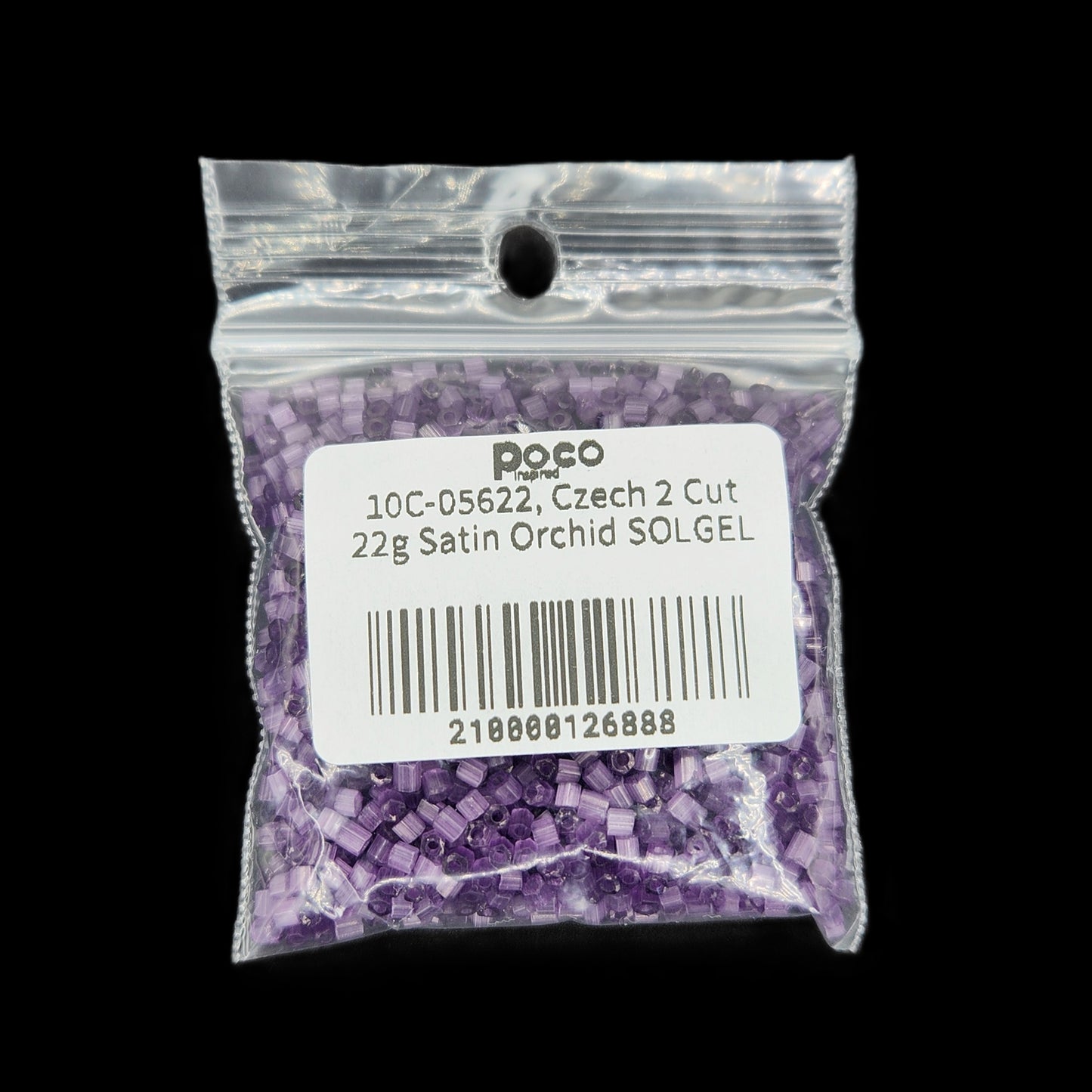 10C-05622, Czech 2 Cut 22g Satin Orchid SOLGEL