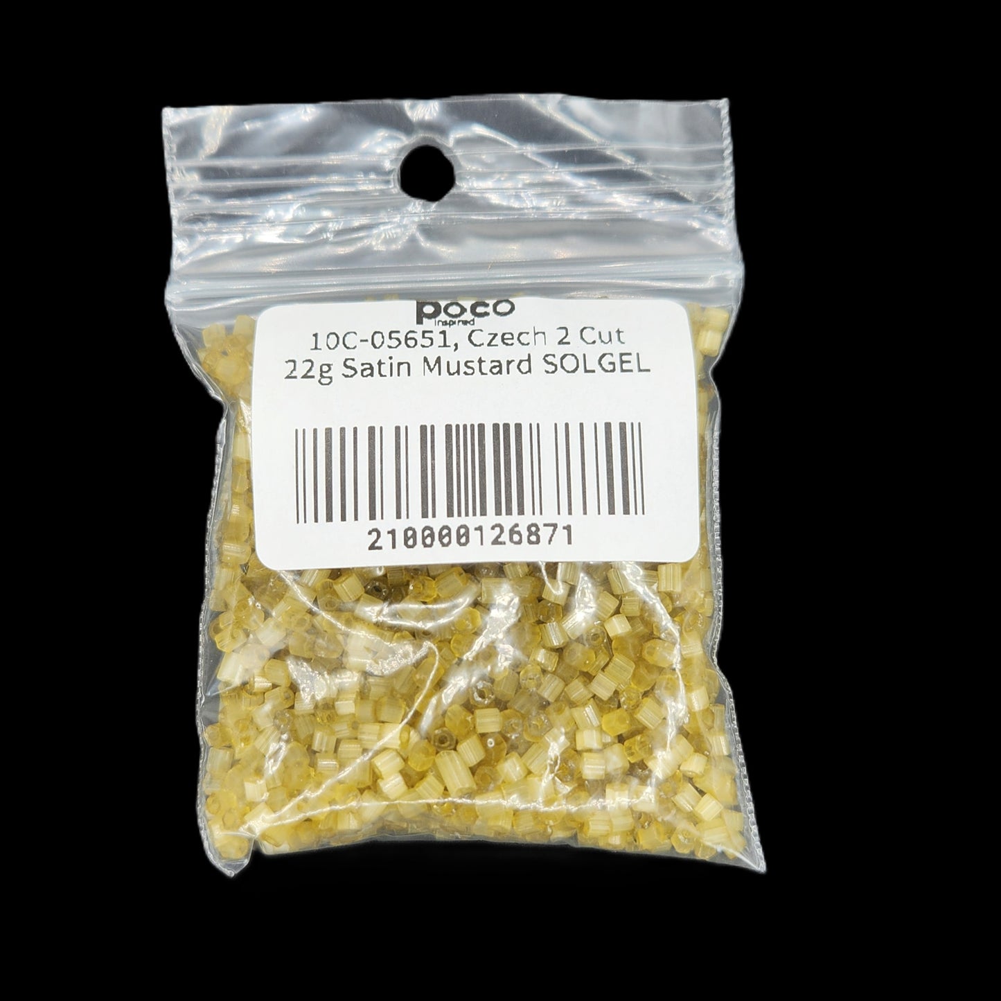 10C-05651, Czech 2 Cut 22g Satin Mustard SOLGEL