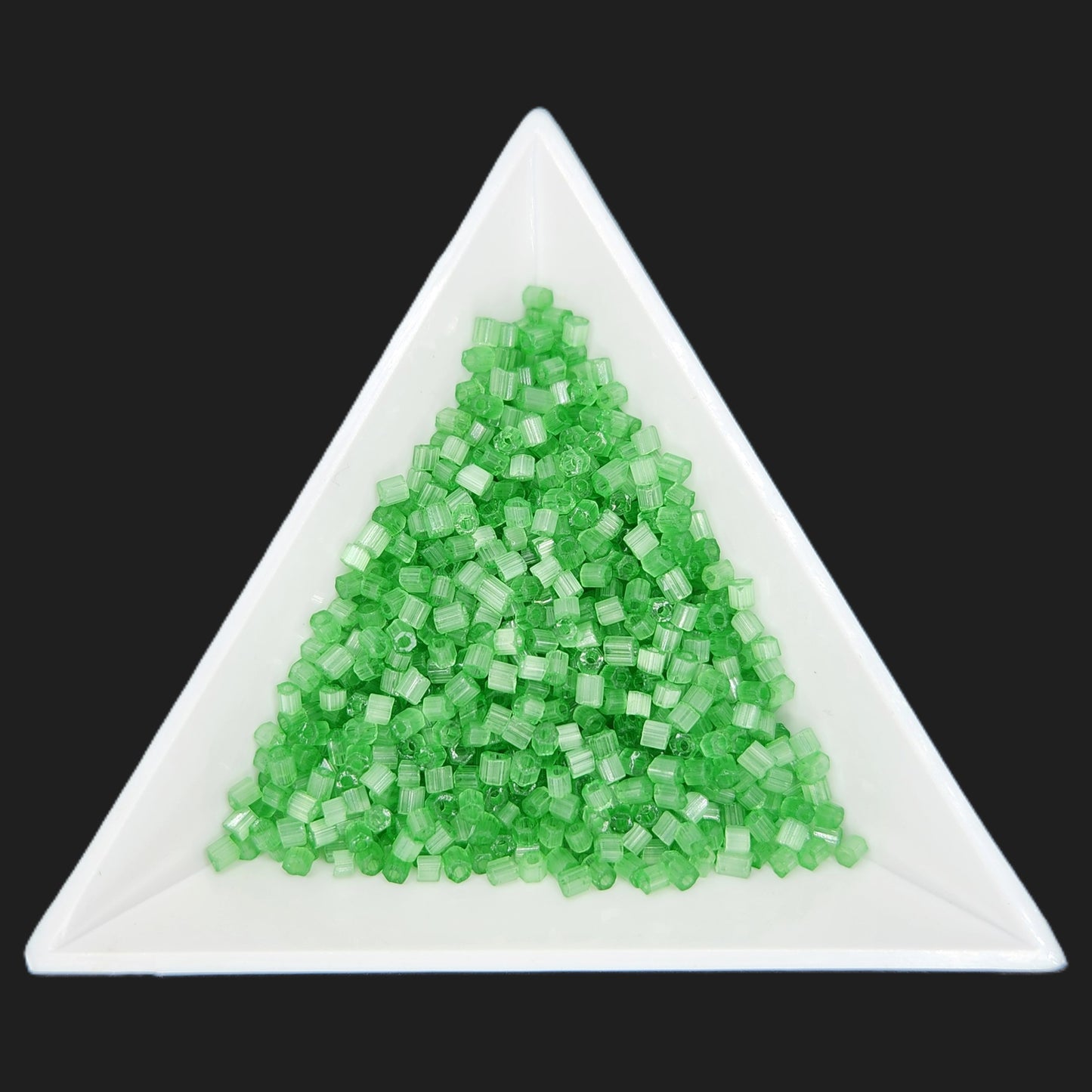 10C-05661, Czech 2 Cut 22g Satin Dark Green SOLGEL