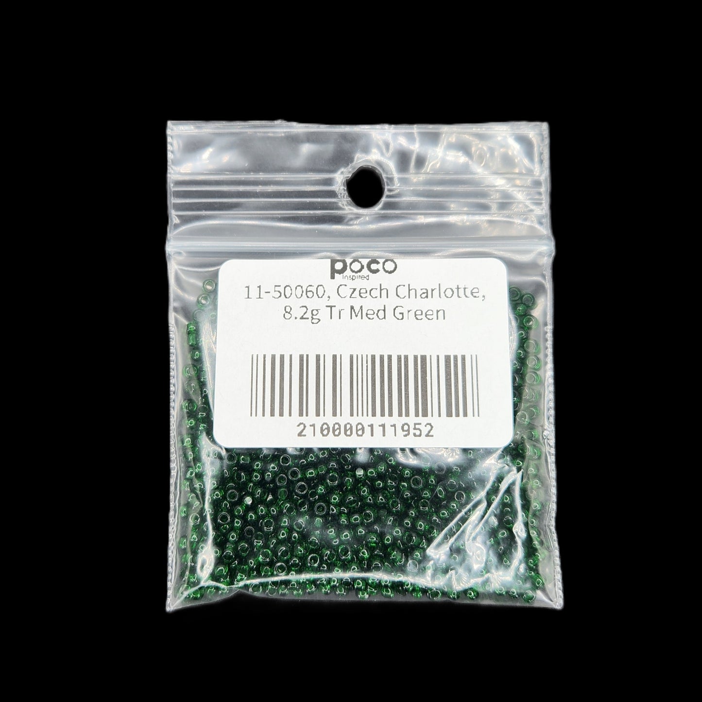 11-50060, Czech Charlotte, 8.2g Tr Med Green