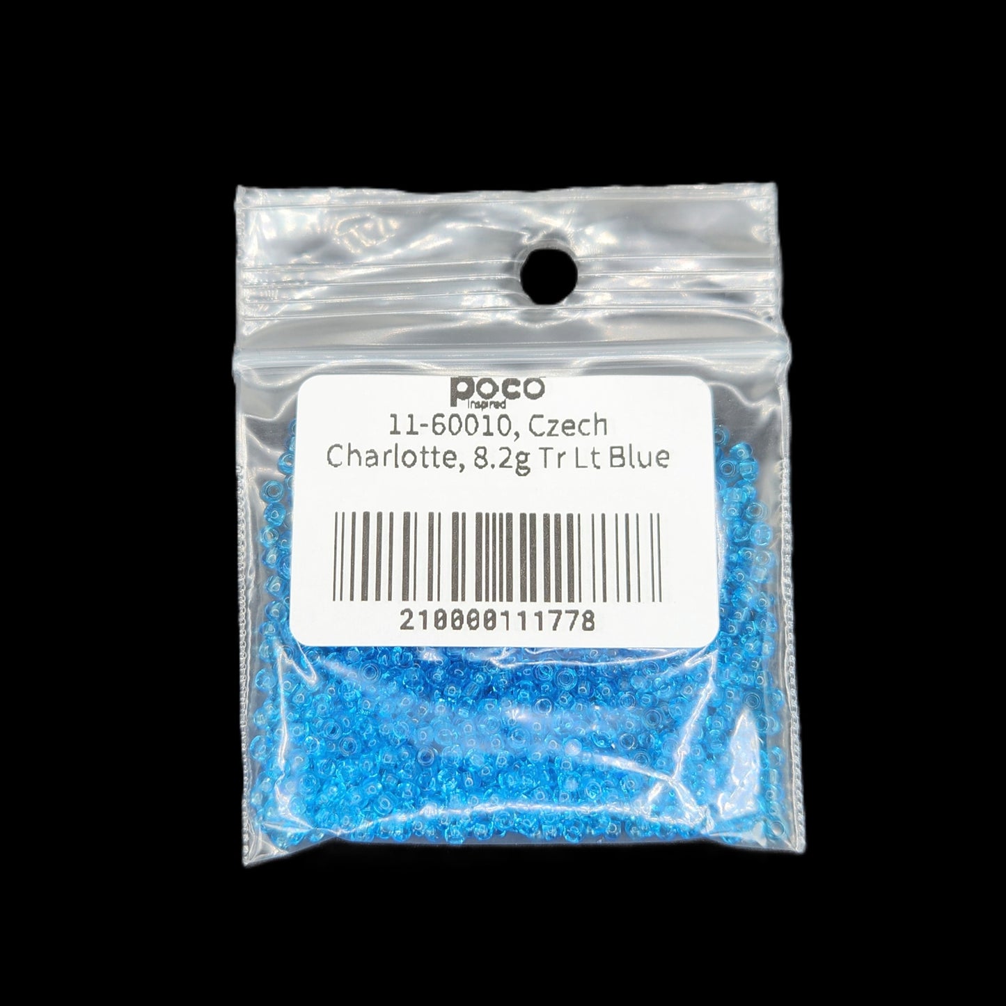11-60010, Czech Charlotte, 8.2g Tr Lt Blue