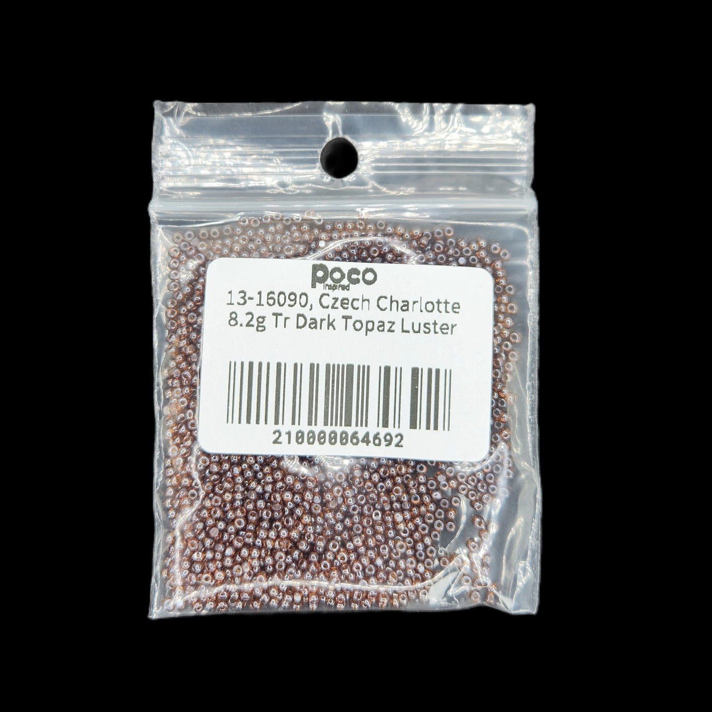 13-16090, Czech Charlotte 8.2g Tr Dark Topaz Luster