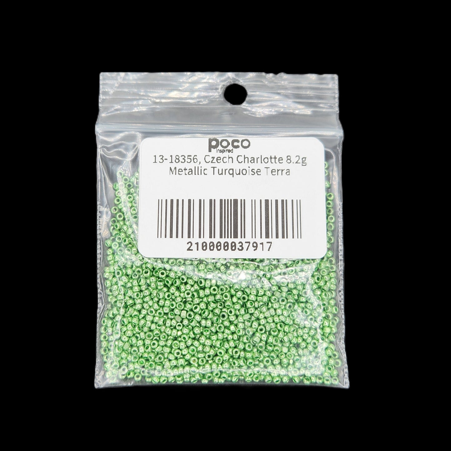 13-18356, Czech Charlotte 8.2g Metallic Turquoise Terra