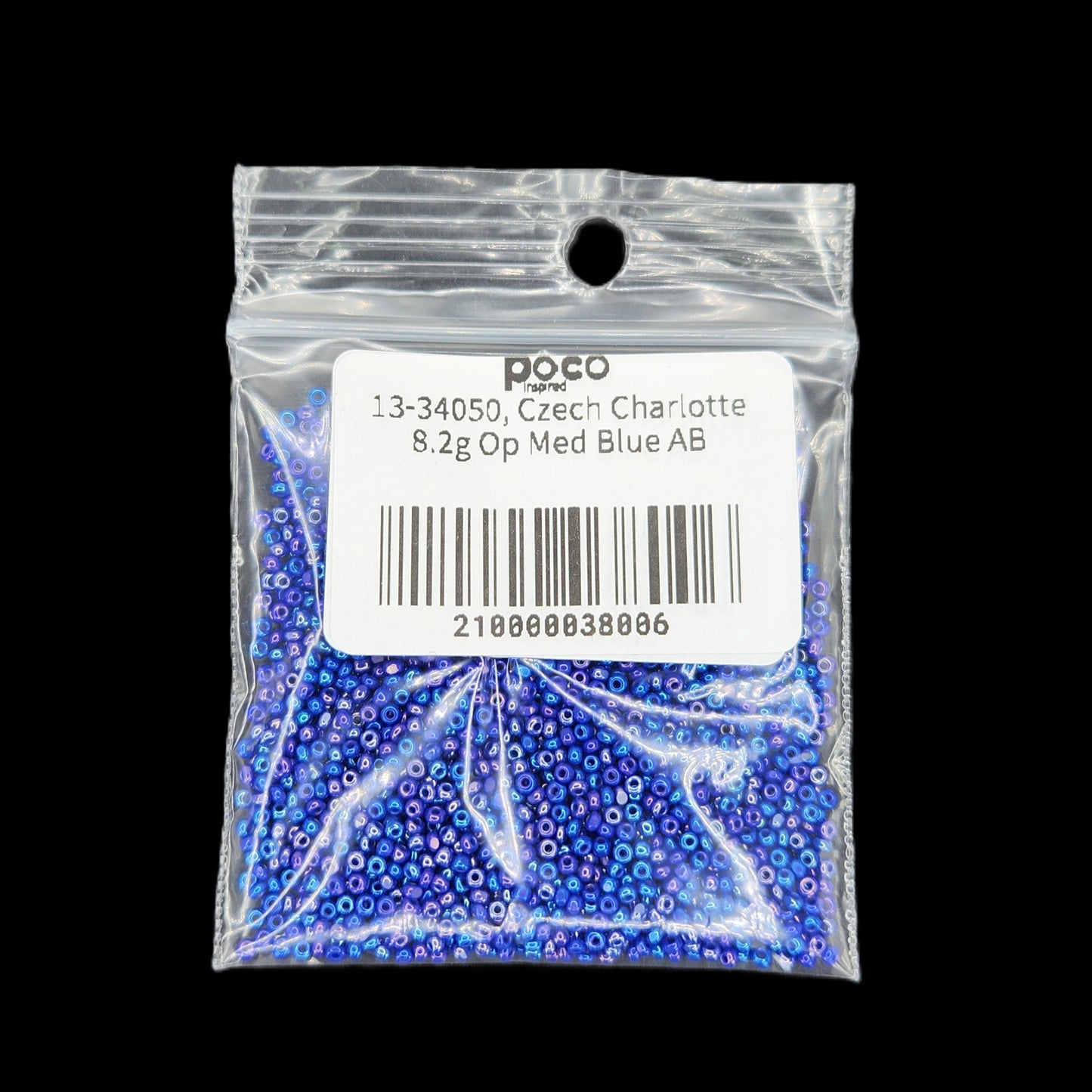 13-34050, Czech Charlotte 8.2g Op Med Blue AB