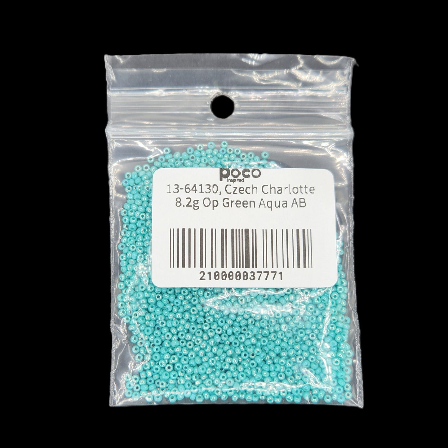 13-64130, Czech Charlotte 8.2g Op Green Aqua AB