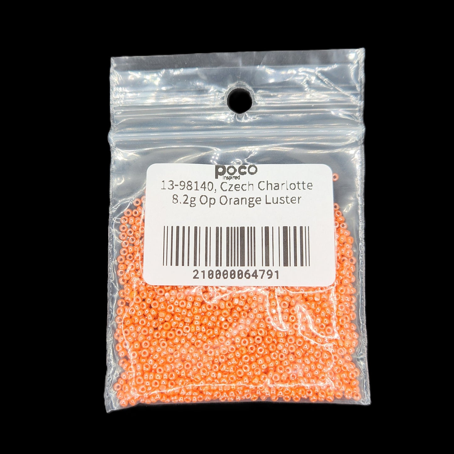 13-98140, Czech Charlotte 8.2g Op Orange Luster