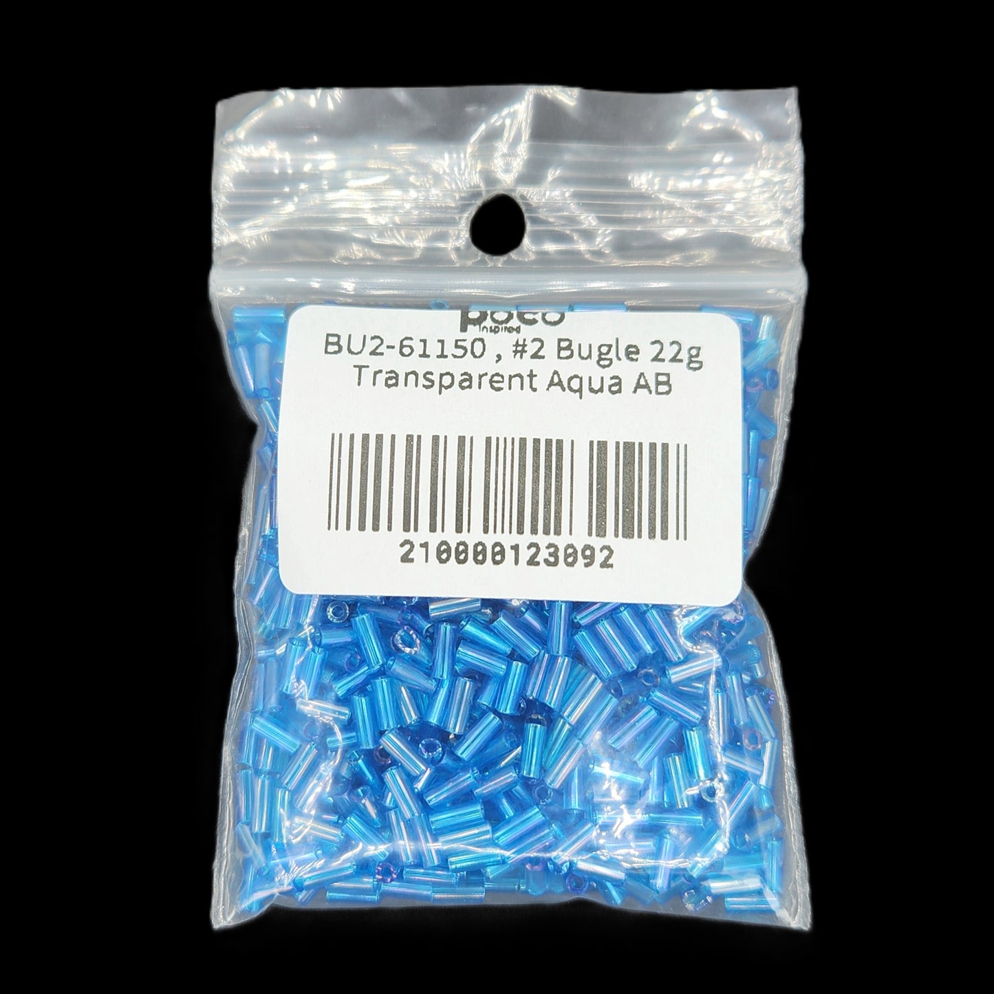 BU2-61150 , #2 Bugle 22g Transparent Aqua AB