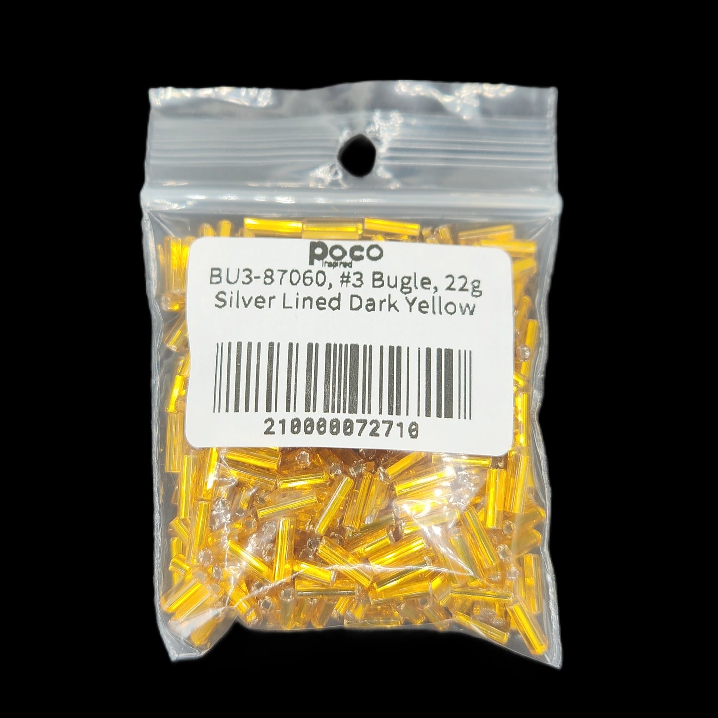 BU3-87060, #3 Bugle, 22g Silver Lined Dark Yellow