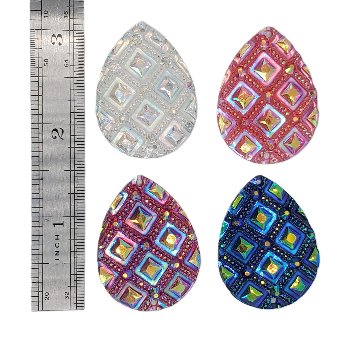 Resin Cab - Teardrop Large, Diamond Pattern