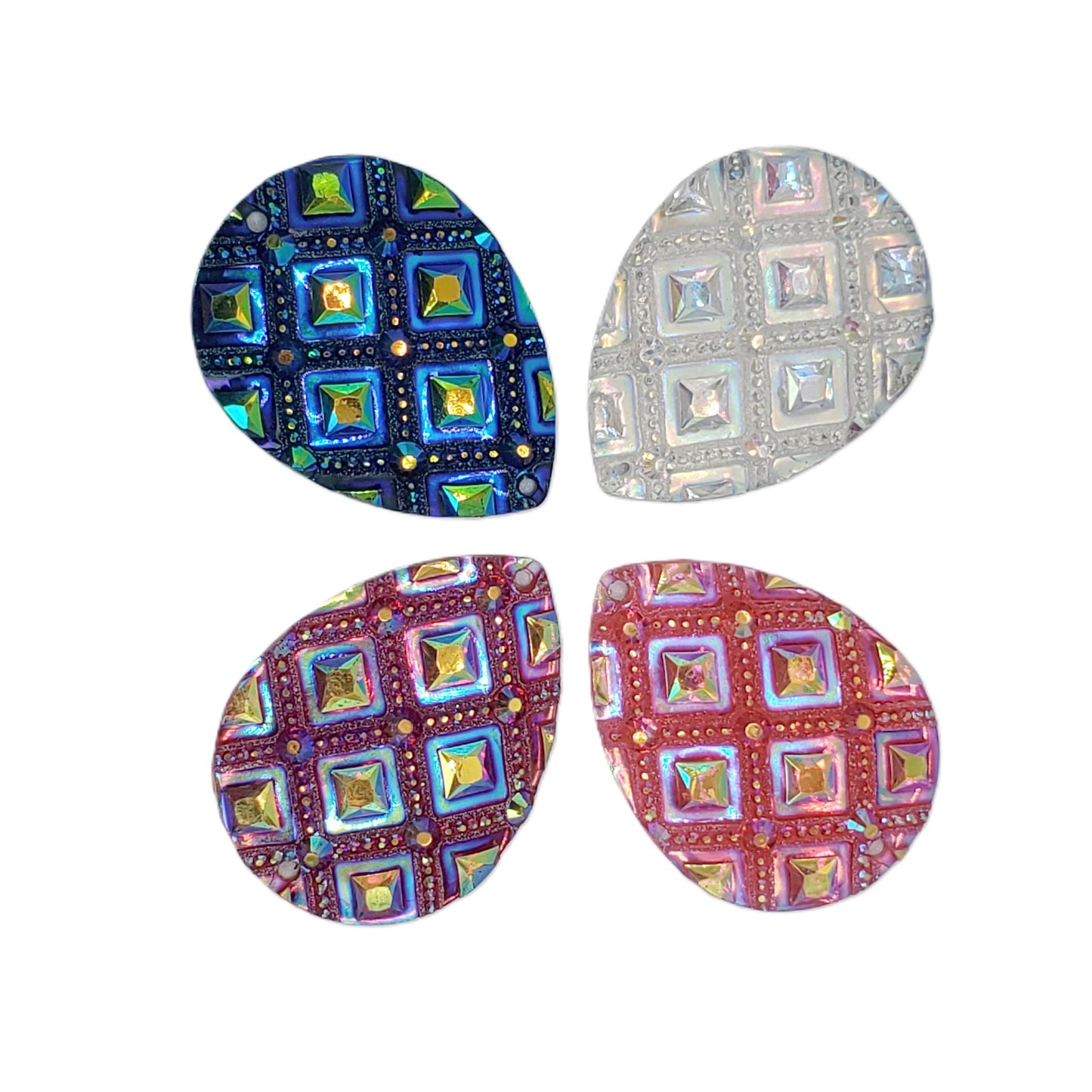 Resin Cab - Teardrop Large, Diamond Pattern