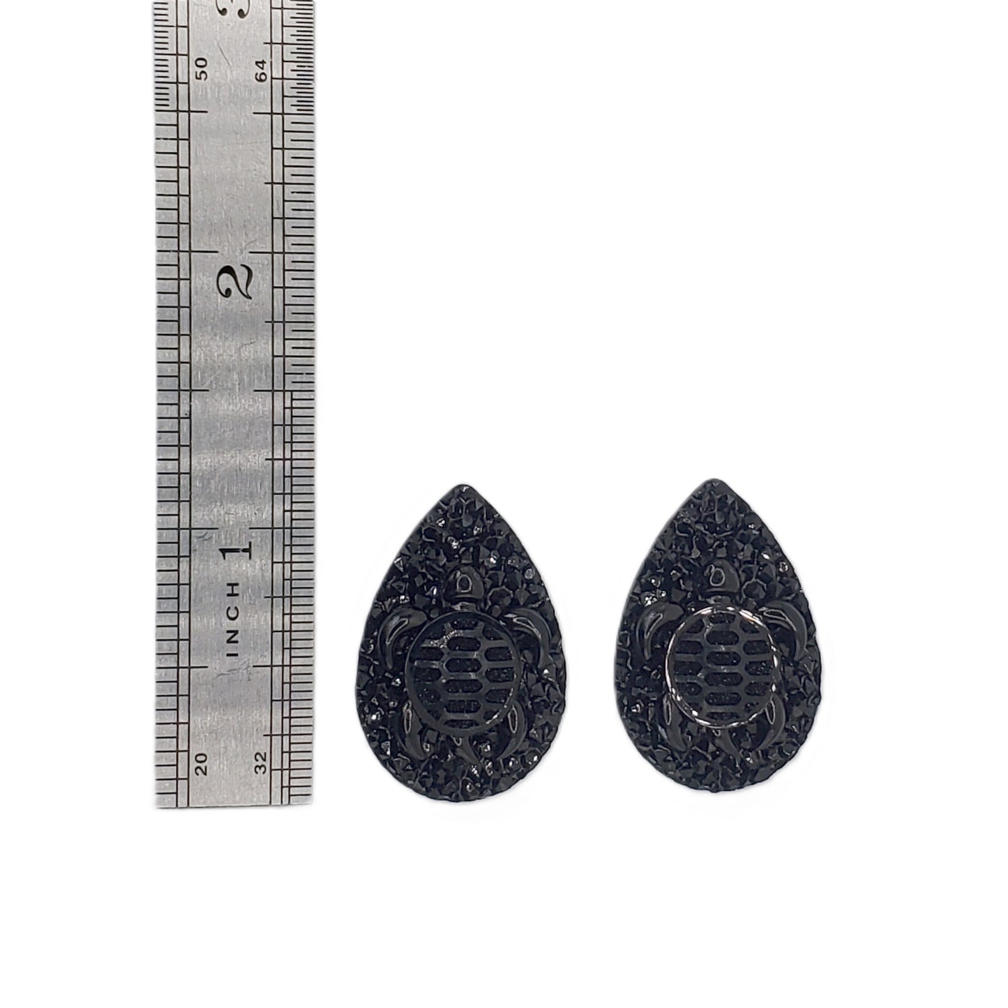 Resin Cabochon, Teardrop Medium, Turtle