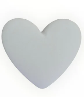 Resin Cab - Heart, Matte 22x17mm