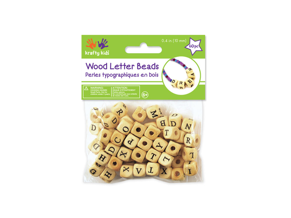 Wooden Alphabet Beads