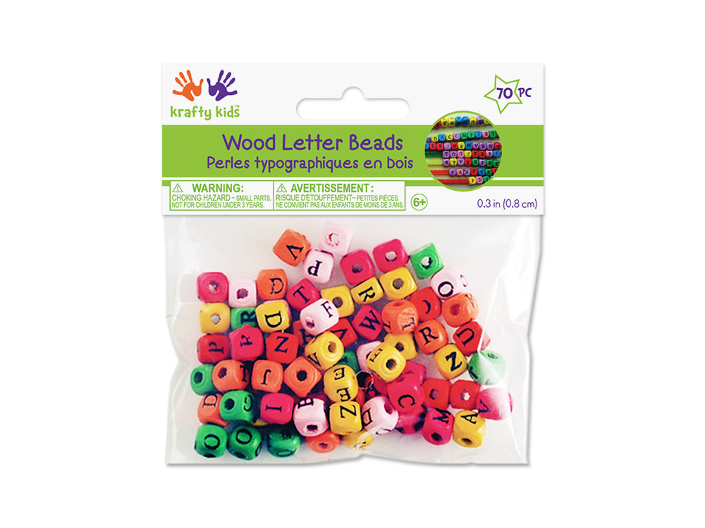 Wooden Alphabet Beads