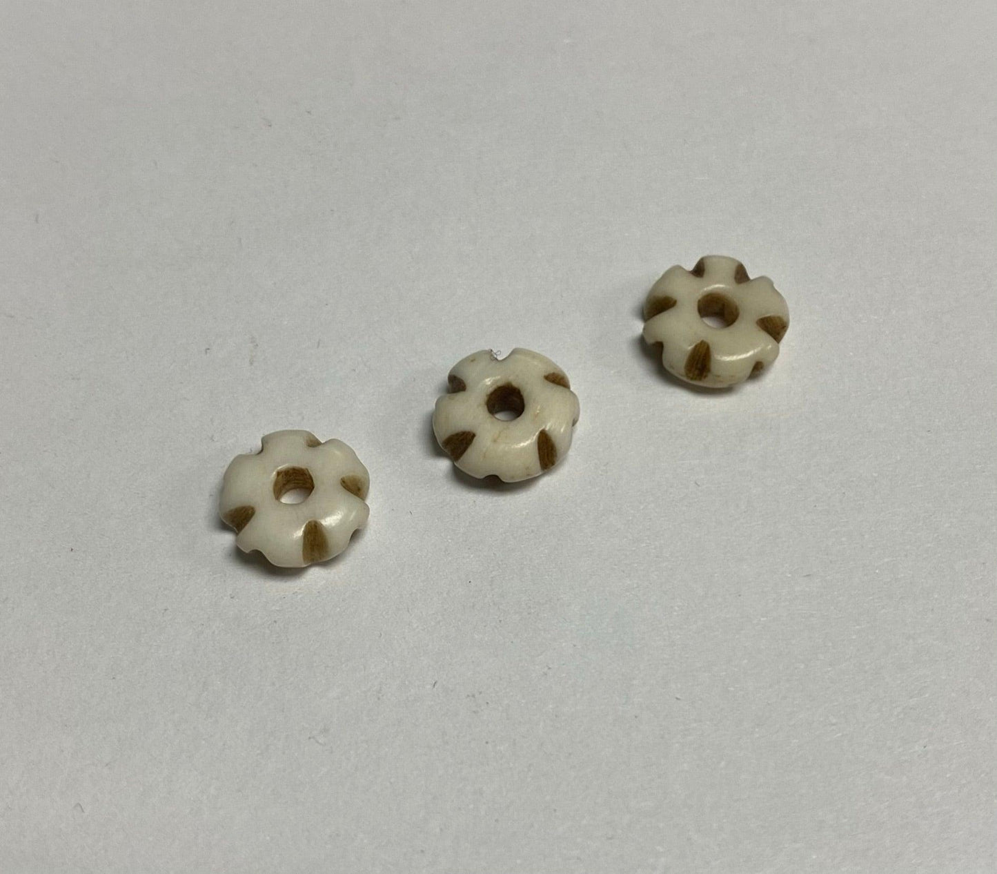 Bone, Carved - Rondelle