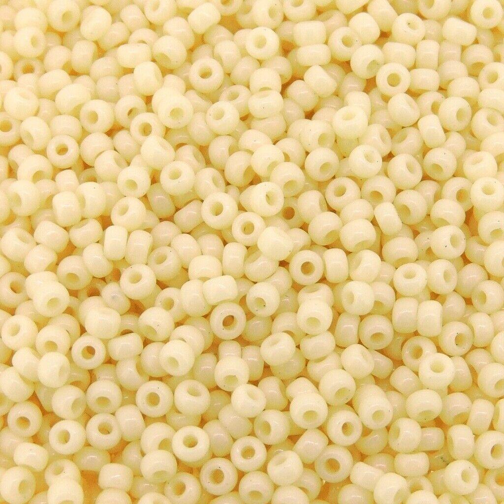 11-492, Miyuki 22g Op Dk Cream - PoCo Inspired