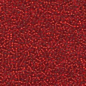 15-10, Miyuki 8.2g Silver Lined Flame Red