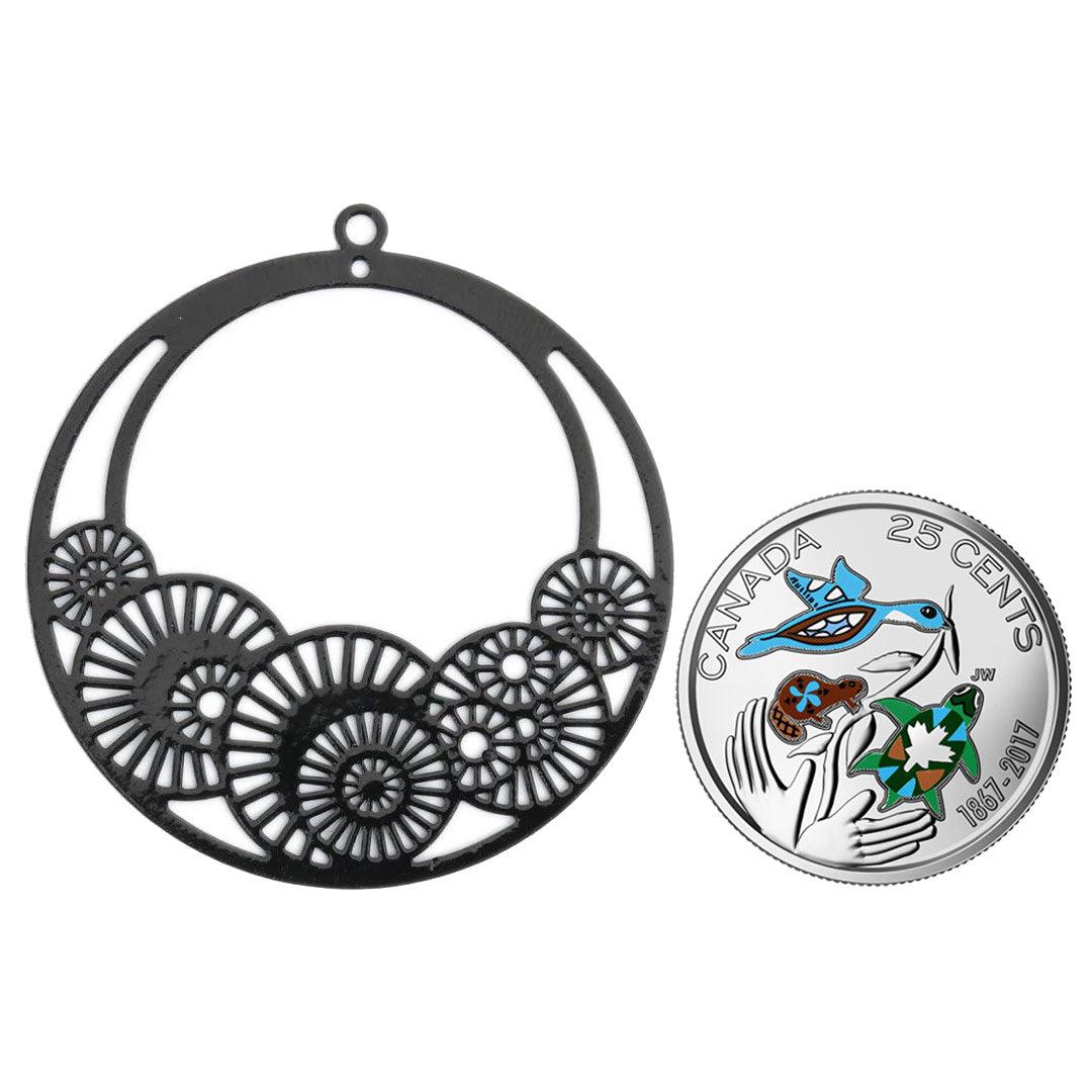 Charm Metal Painted Circle Open - PoCo Inspired