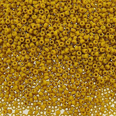 15-1233, Miyuki 8.2g Matte Mustard Yellow