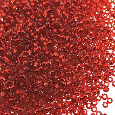 15-1419, Miyuki 8.2g Silver Lined Red AB