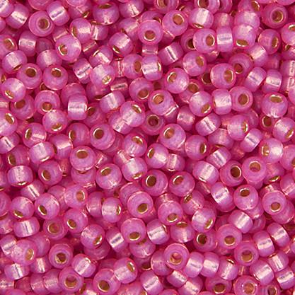 11-556, Miyuki 22g Silver Lined Rose Alabaster