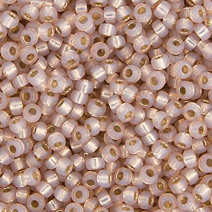 11-579, Miyuki 22g Silver Lined Blush Alabaster