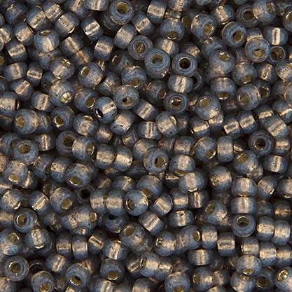 11-650, Miyuki 22g Silver Lined Dark Grey Alabaster