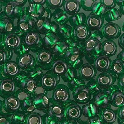 6-146S, Miyuki 20g Silver Lined Green