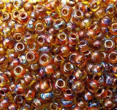 11-4501, Miyuki 22g Transparent Picasso Saffron