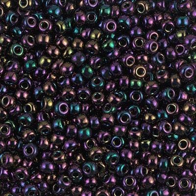 8-454, Miyuki 22g Metallic Dark Plum Iris