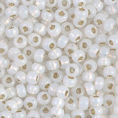6-551, Miyuki 20g Silver Lined White Alabaster