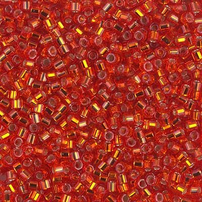 DB00-0043, Miyuki 5.2g Silver Lined Red/Orange