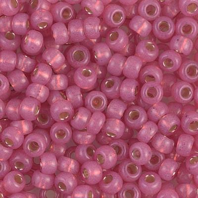 6-645, Miyuki 20g Silver Lined Dark Rose Alabaster