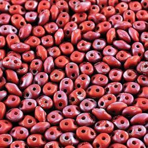 Matte Coral Red Nebula - SuperDuo, 2.5x5mm 22g