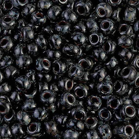 6-4511, Miyuki 20g Matte Picasso Smoky Black