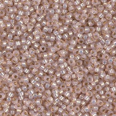 8-579, Miyuki 22g Silver Lined Smoky Light Rose Alabaster