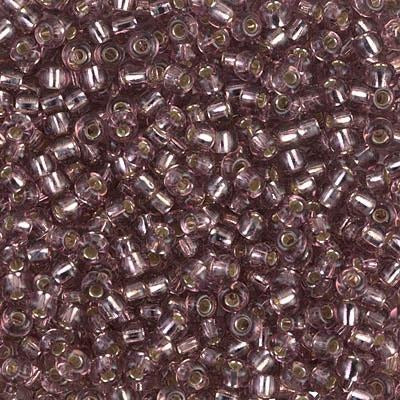 8-12, Miyuki 22g Silver Lined Smoky Amethyst