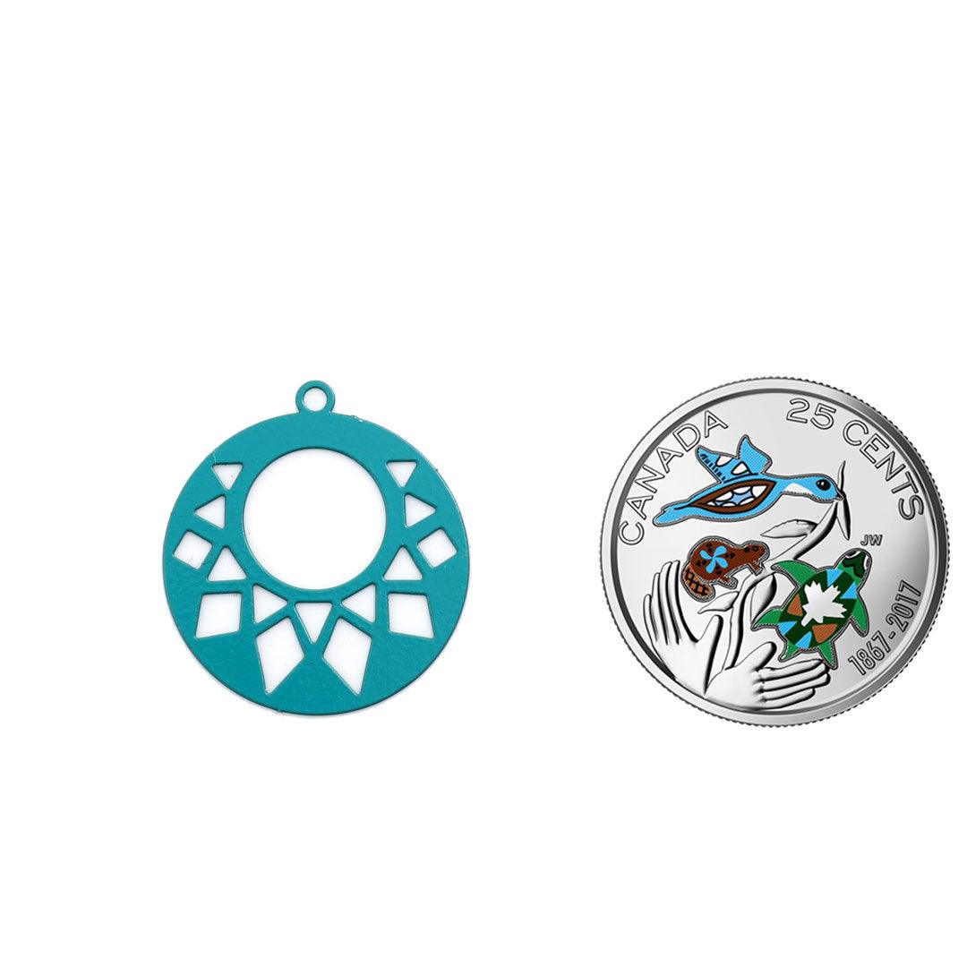 Charm Metal Painted Circle Hole Small - PoCo Inspired